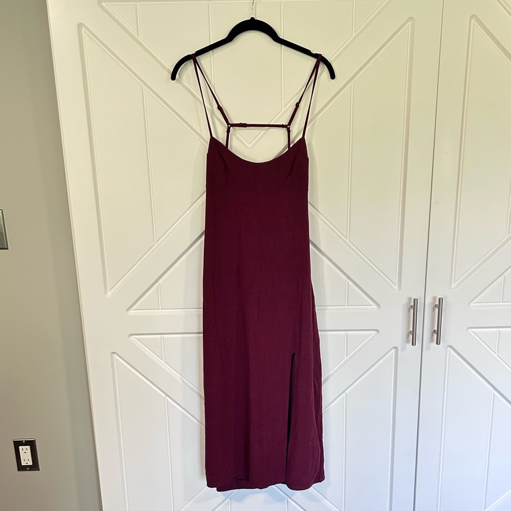 Burgundy maxi dress